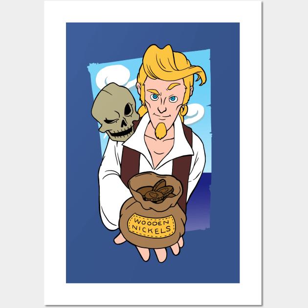 Guybrush and Murray Wall Art by spookyruthy